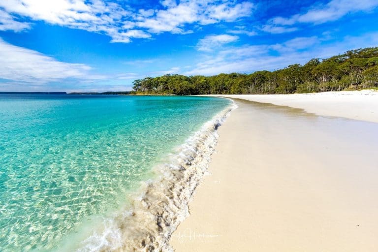 Green Patch Beach has long been a firm family favourite thanks to the pristine white sand and torquiose clear waters of Jervis Bay