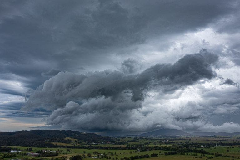 Storm cell over Mount Coolangatta by Andy Hutchinson