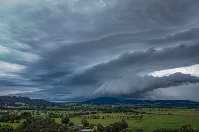 Storm cell over Mount Coolangatta by Andy Hutchinson